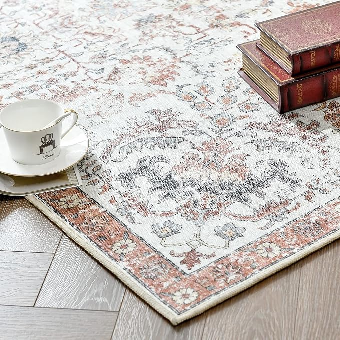jinchan Kalen Runner Rug 2x5 Washable Hallway Rug Vintage Indoor Thin Retro - Image 8