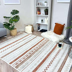 Alfa Rich 7x10 Beige Terracotta Washable Area Rugs - Image 3