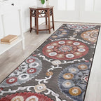 CAMILSON Runner Outdoor Rugs Oriental Retro Traditional Floral Medallion Area - Image 7