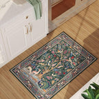 Rugcomf Indoor Door Mat 2x3 Rug Vibrant Tree of Life-Patterned Vintage Machine - Image 3