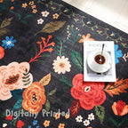 Rugcomf Bedroom Rug 3x5 Rug Washable Area Rug Non Slip Low Pile Boho Floral - Image 9
