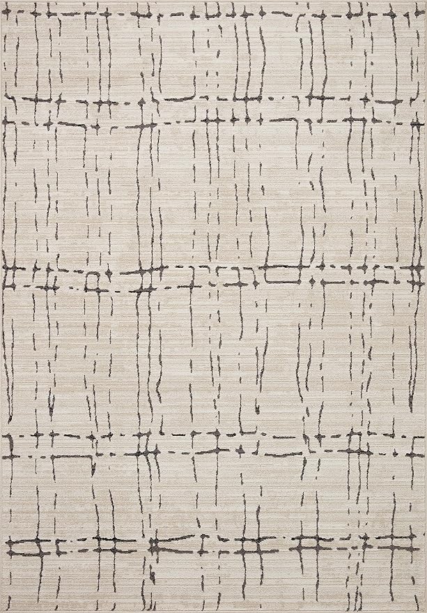 Loloi Darby Collection DAR-06 Sand/Dk. Grey 4'-0" x 6'-0" Accent Rug - Image 2