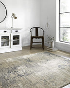 Loloi Teagan Collection TEA-06 Sand/Mist 2'-8" x 10'-6" Runner Rug, Soft by Loloi
