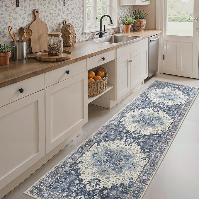 2'6''x10 Runner Rugs for Hallway, Machine Washable Non Slip Vintage Rugs - Image 3