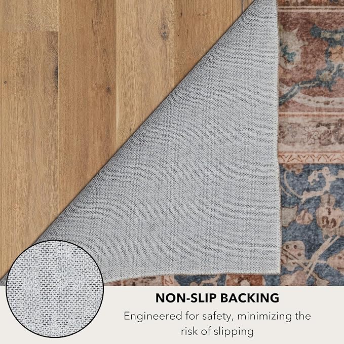 Kuden 4x6 Area Rug, Machine Washable Area Rug - Image 7