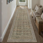 3x10 Brown Area Rug Runners for Hallways Washable Vintage Distressed Carpet Low - Image 6