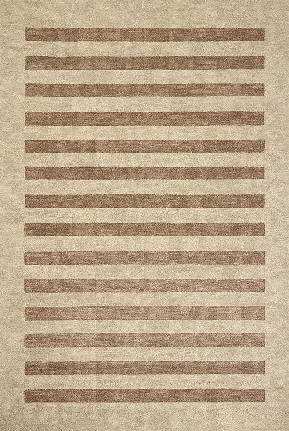 Loloi Leanne Ford Craven Collection CVN-05 Oatmeal/Bark 3'-6" x 5'-6" Accent - Image 3