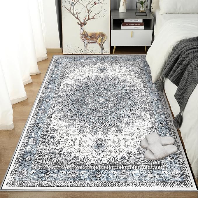 5’x7’ Area Rugs for Living Room Non Slip Washable Low Pile Area Rugs for - Image 5