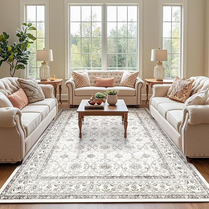 jinchan Floral 6x9 Area Rugs for Living Room - Image 3