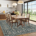 8x10 Washable Rugs for Living Room, Soft Large Rugs Blue Area Rug, Indoor - Image 4