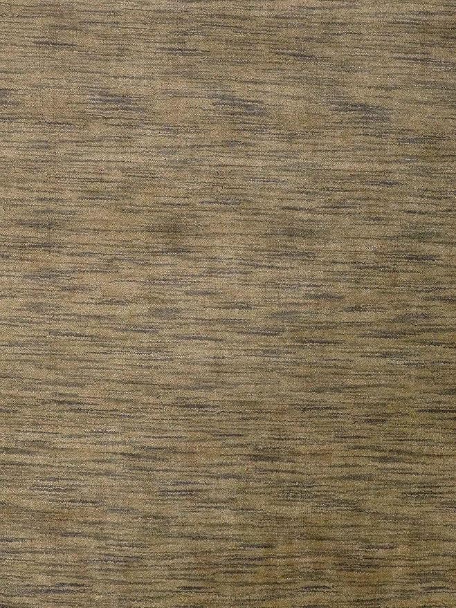 Rugsotic Carpets Hand Knotted Loom Wool 9'x12' Area Rug Solid Green L00111 - Image 4