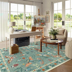 Lahome Insect Washable Rugs for Living Room, Soft 6x9 Area Rugs for Bedroom - Image 4