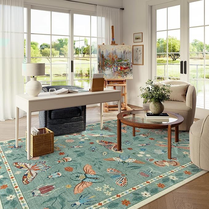 Lahome Insect Washable Rugs for Living Room, Soft 6x9 Area Rugs for Bedroom - Image 4