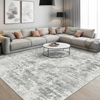 Abstract Rug 8x10 Large Living Room Rugs Neutral Modern Washable Area Rugs - Image 2