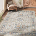jinchan Area Rug 6x9 Washable Living Room Rug Vintage Distressed Orange Multi by JINCHAN