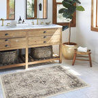 RUGGABLE Washable Vintage Area Rug – Kamran Hazel 4x6, Stain-Resistant - Image 2