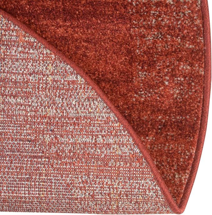 Rugs.com Angelica Collection Rug – 6 Ft Round Terracotta Medium Rug Perfect - Image 9