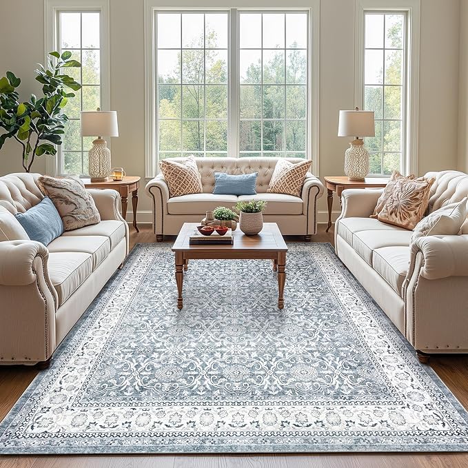 jinchan Floral 8x10 Area Rugs for Living Room - Image 3
