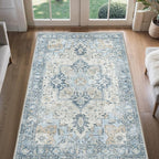 4x6 Area Rugs for Living Room, Machine Washable Rug, Non Slip Vintage Rugs - Image 3