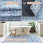 Fame Living Washable Area Rug. Modern Farmhouse. Vintage. Turkish. Bohemian. - Image 6