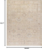 Hauteloom Nakia Bohemian Vintage Medallion Area Rug - Image 3