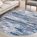 6' Round Rug Washable Rug for Entryway, Neutral Vintage Circle Rugs for Living by SiiloomRug