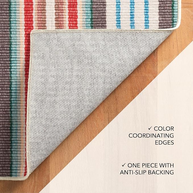 Dash & Albert Ranch Stripe Machine Washable Rug, 3 X 5 Feet - Image 6
