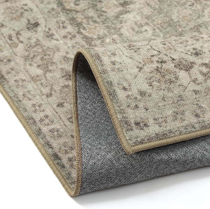 Brown 4x6 Entryway Rug Vintage Area Carpet Indoor Office Washable Door Mat - Image 8