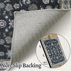 Tangsoo 2.6x8 Hallway Runner Rug, Floral Vintage Washable Non-Slip Runner Rug - Image 5