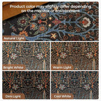 Kokia Boho Vintage Floral Area Rugs, Washable Oriental Botanical Rugs - Image 9