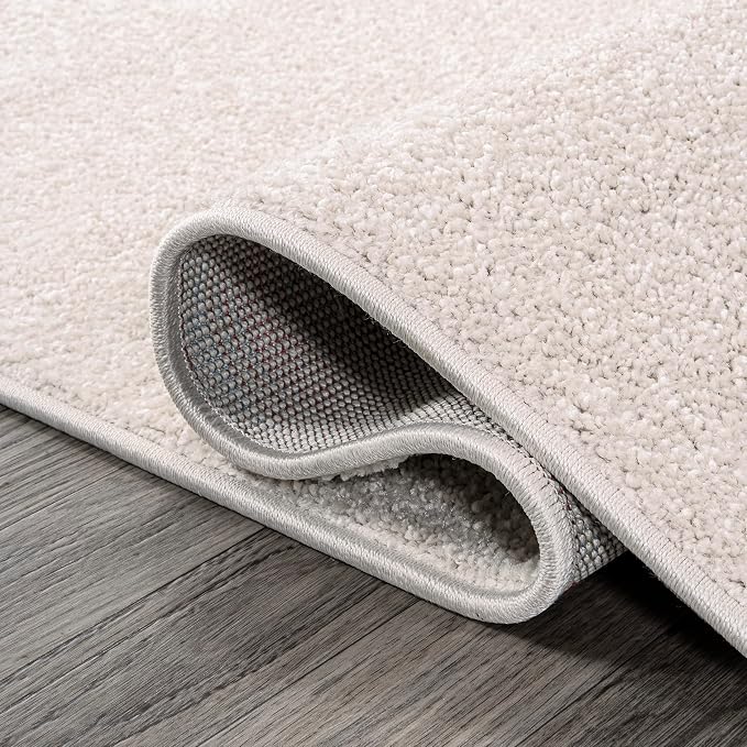 JONATHAN Y Haze Solid Low-Pile Ivory Runner Rug 2x10, Minimalist, Easy-Cleaning - Image 3
