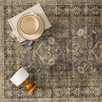 5x7 Brown Black Area Rug for Living Room Washable Vintage Distressed Carpet - Image 5