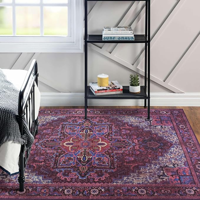 Fame Rugs Turkish Rug. Washable Vintage Oriental Antique Inspired Traditional - Image 4