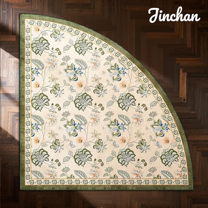 jinchan Elora Floral Corner Rug - Image 2