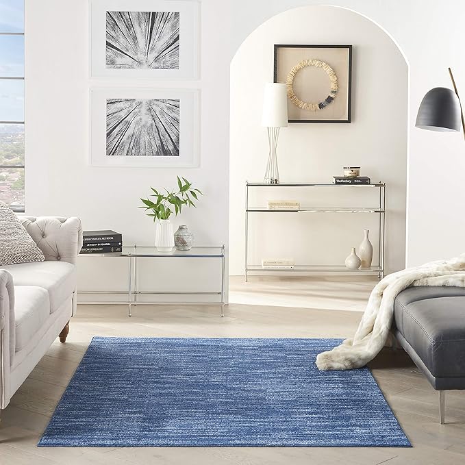 Nourison Home Nourison Essentials Navy Blue 6' x 9' Area Rug - Image 3
