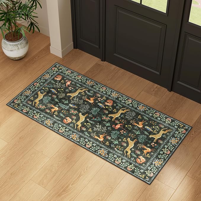 DUKINO 2x4 Rug for Hallway, Washable Kitchen Runner Rug - Image 3