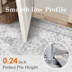 HUGEAR 2x3 Entryway Area Rug Vintage Grey Small Rug Machine Washable Door Mat - Image 4