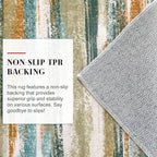 Modern Abstract 4x6 Living Room Washable Rug Non-Slip Soft Bedroom Area Rug - Image 7