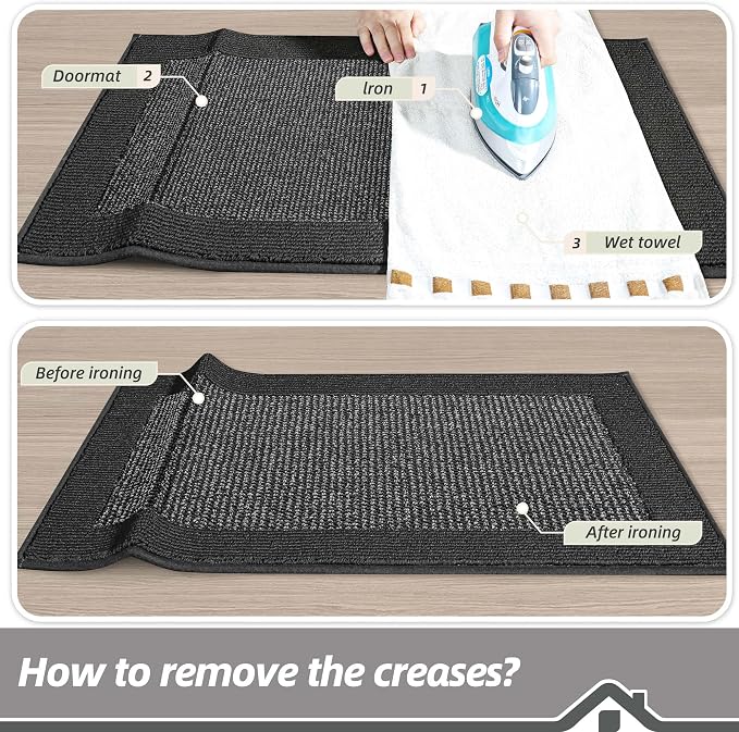 BEQHAUSE Indoor Door Mat 24" x 36", Dirt Trapper Door Mats Non-Slip Entryway - Image 9
