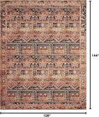 Loloi Layla Collection LAY-14 Mocha/Blush 9'-0" x 12'-0" .13" Thick Area Rug - Image 2