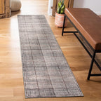 Rugshop Bohemian Stripe Lines Washable Non Slip Runner Rug 2' x 10' Brown by Rugshop