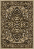 Area Rugs Round 6ft Washable Non-Slip, Floral Vintage Distress Print Pattern by RELEANY