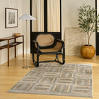 Nourison Home Nordic Grey Multicolor 4' x 6' Scandinavian Area Rug - Image 2