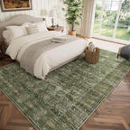 Washable 8x10 Area Rugs for Living Room, Boho Non-Slip Vintage Distress Large - Image 2