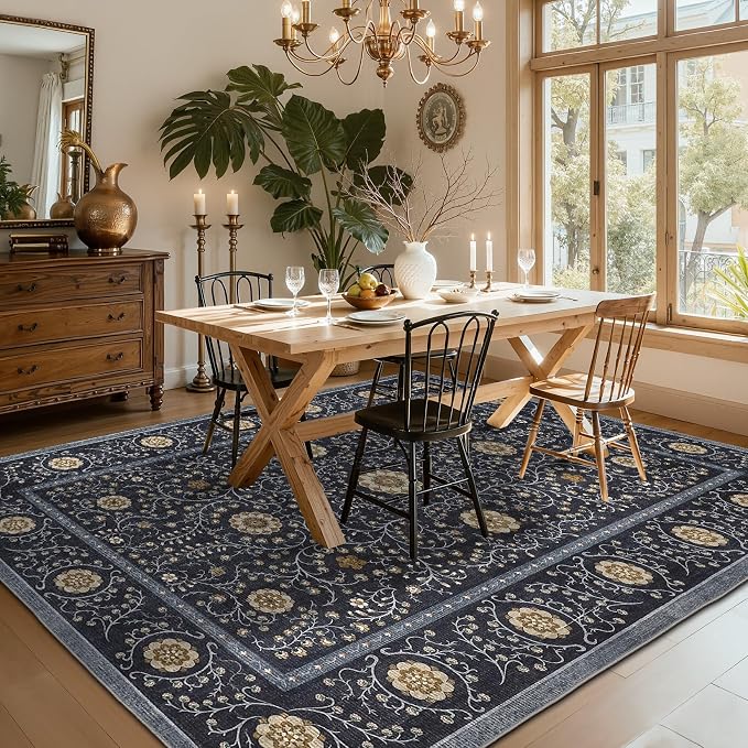 GarveeHome Boho 6x9 Area Rug for Living Room, Floral Vintage Rugs for Bedroom by GarveeHome