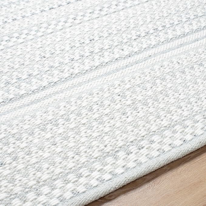 Mark&Day Wool Rugs, 4x6 Precious Solid and Border Cream/Charcoal Area Rug - Image 7