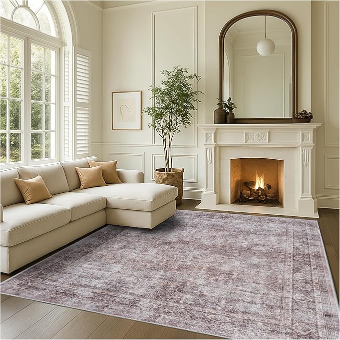 Turkish Rug. Washable Vintage Oriental Antique Inspired Traditional Doormat - Image 9