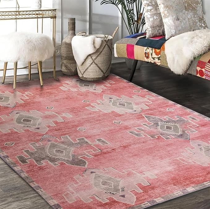 Fame Rugs Turkish Rug. Washable Vintage Oriental Antique Inspired Traditional - Image 2