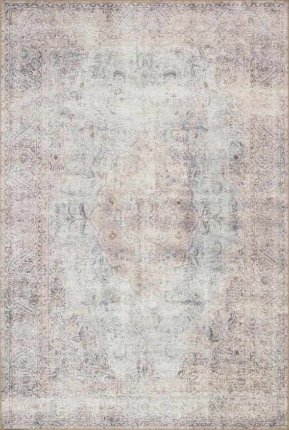 Loloi Loren Collection LQ-04 Silver/Slate 8'-4" x 11'-6" Area Rug by Loloi