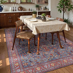 Washable Area Rug 8' x 10' Vintage Traditional Persian Mat - Image 3